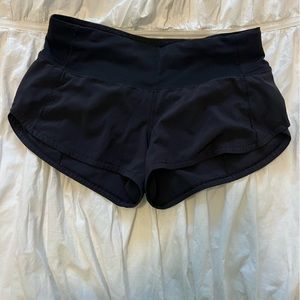 Black lululemon speed up shorts